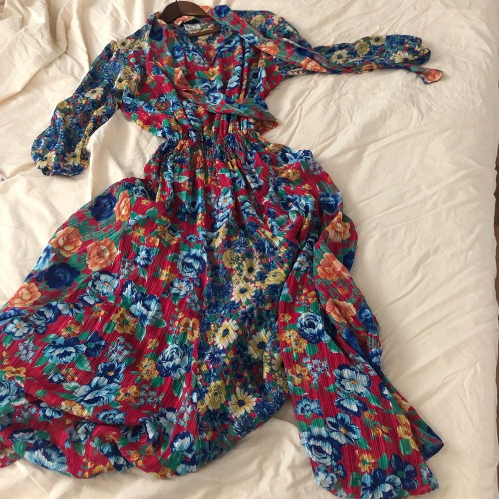 Red Floral Dress